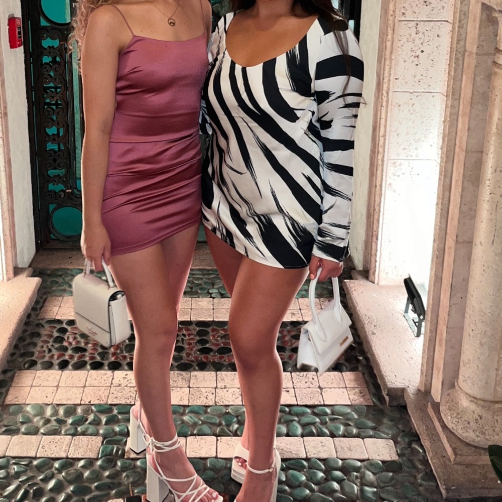 Meshki silk mini dress